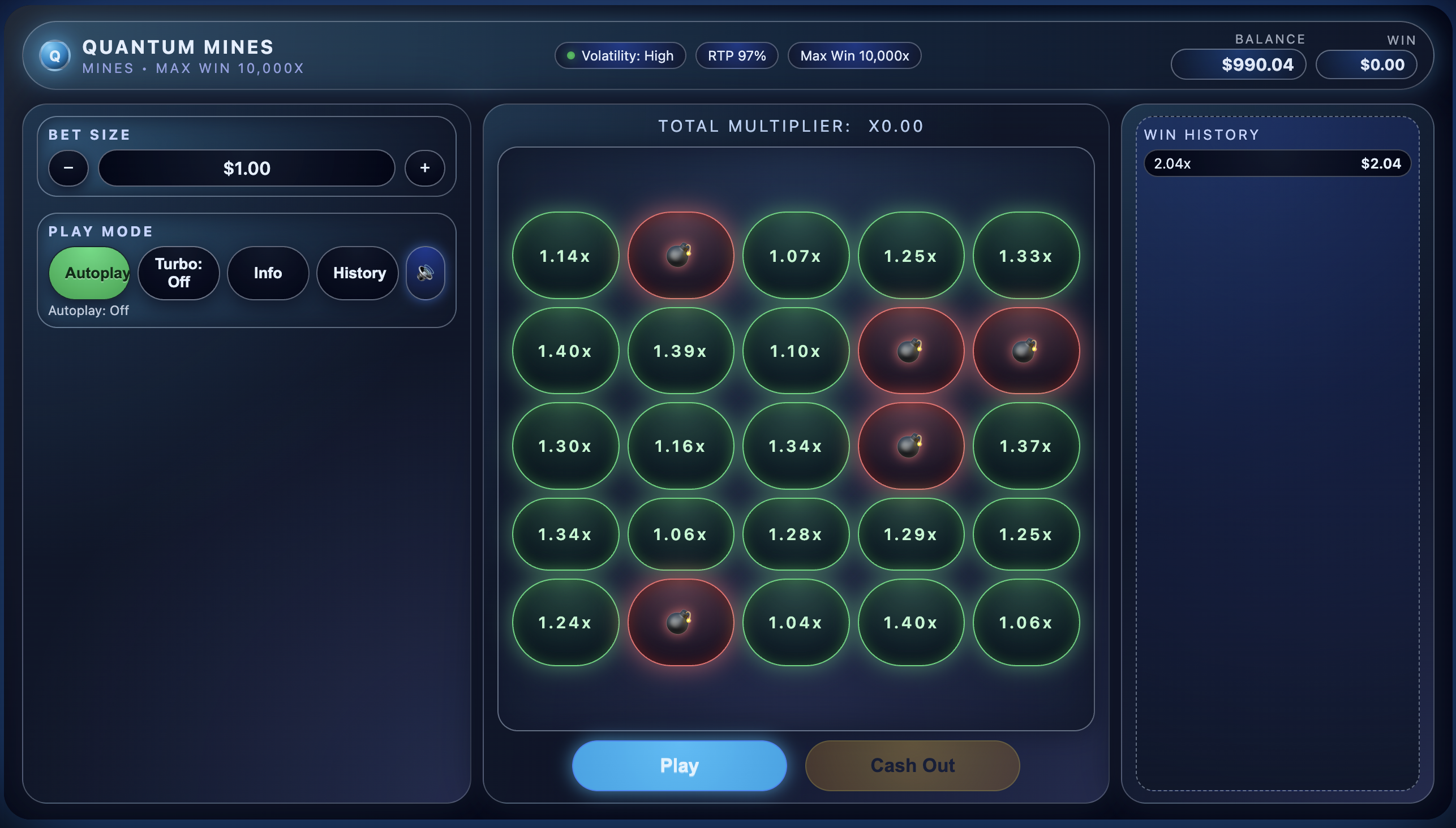 Quantum Mines Landscape